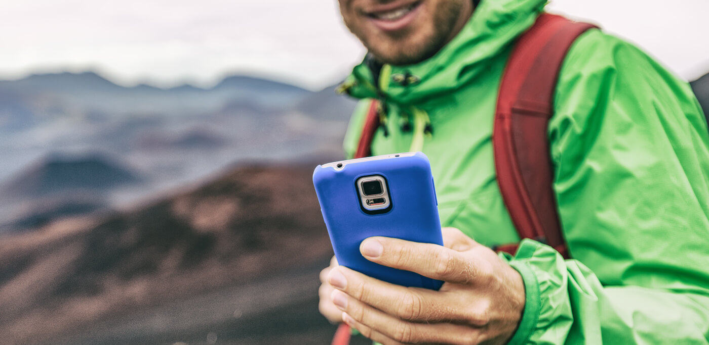 Hiking with a mobile