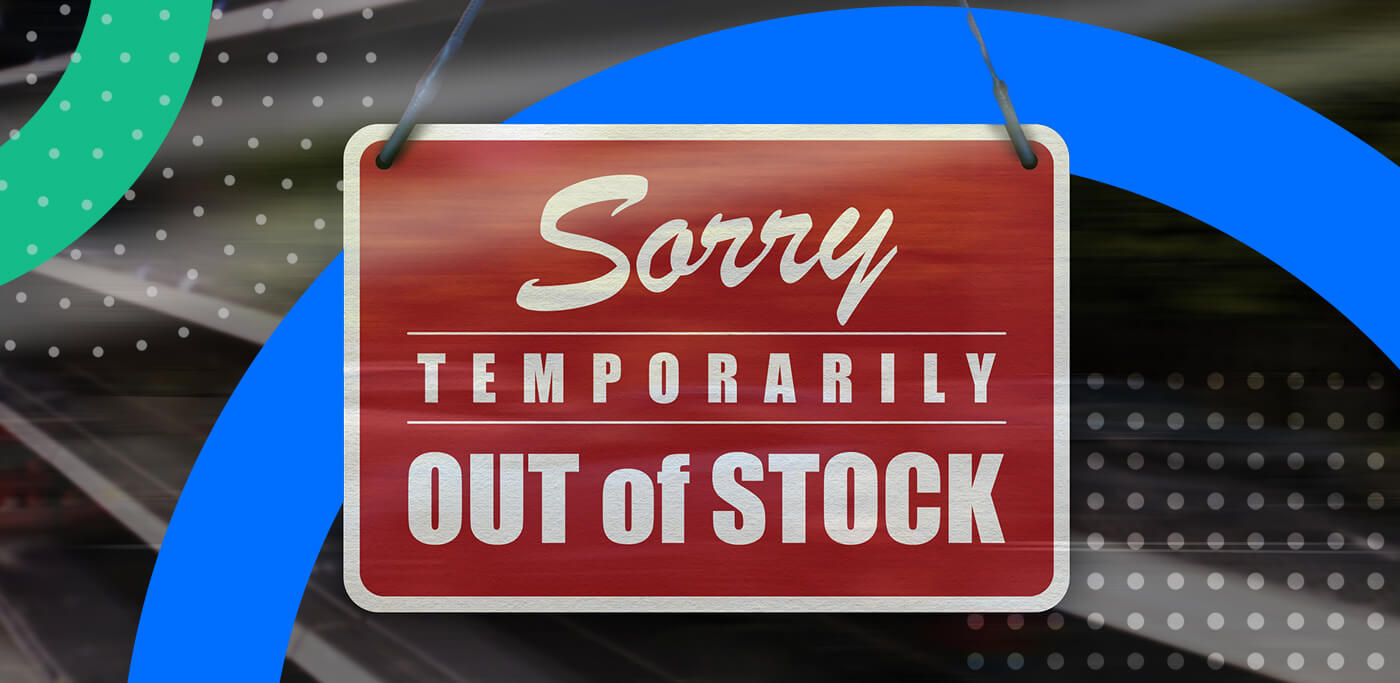 Out of stock sign