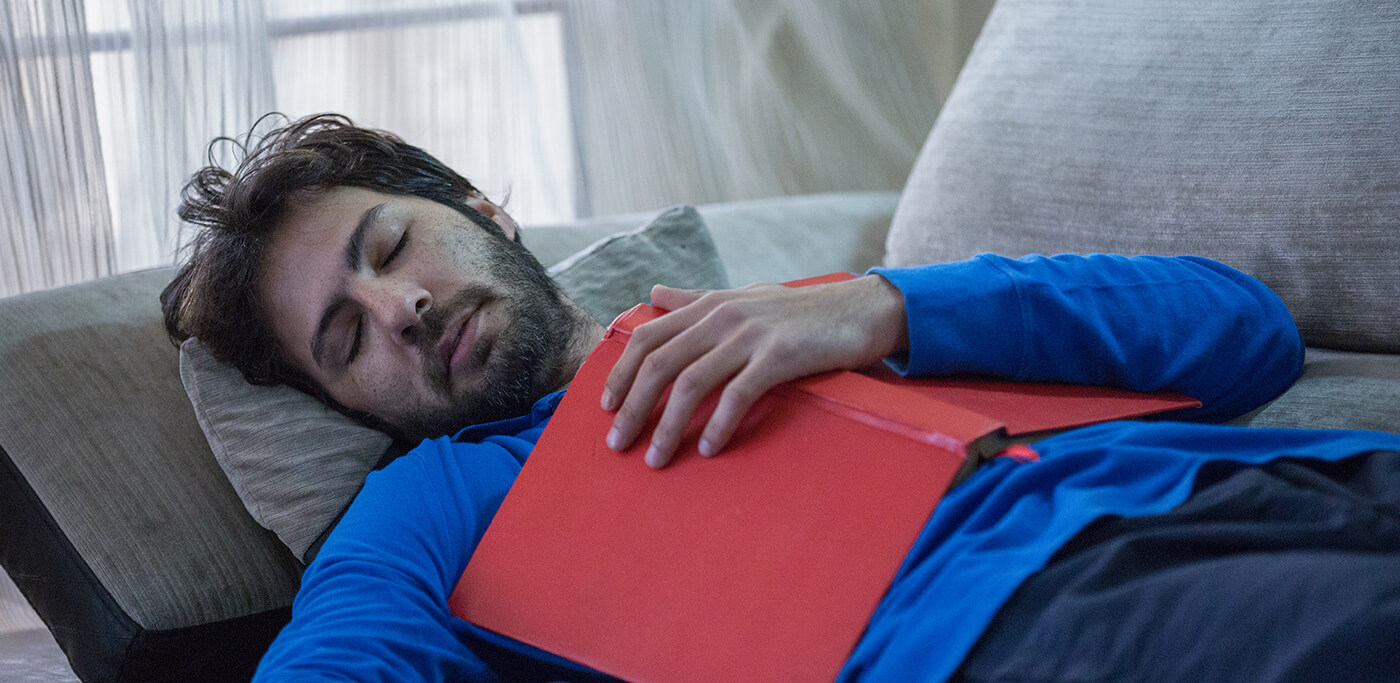 Sleeping on the sofa