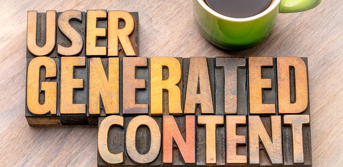 Wooden blocks of user generated content